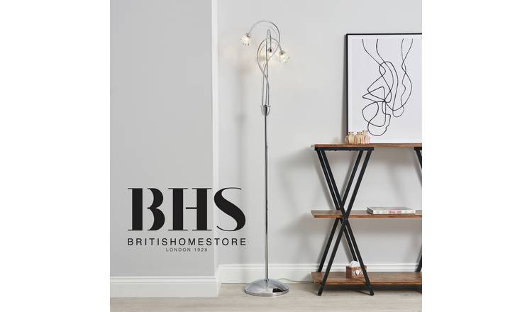 BHS Sagitarius floor lamp silver, imported from the UK
