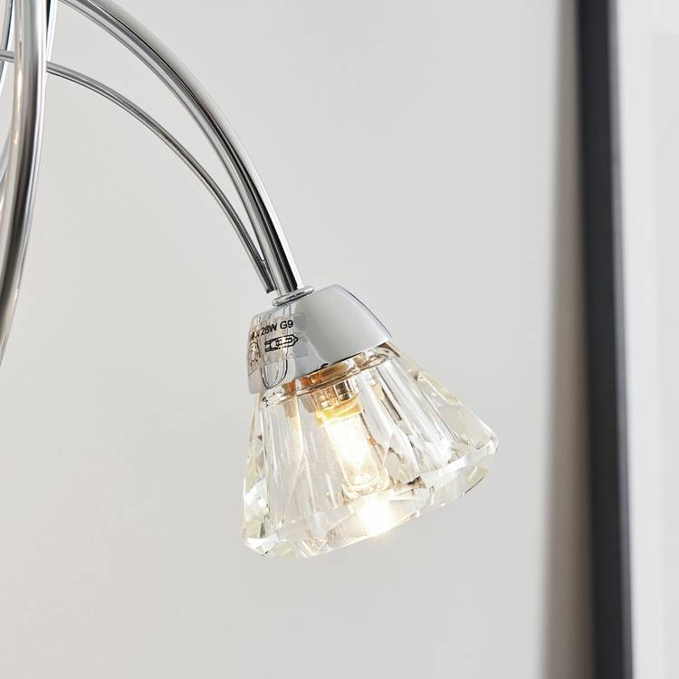 BHS Sagitarius floor lamp silver, imported from the UK