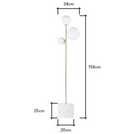 BHS Fleur 3 Light Gold Floor Lamp - British product