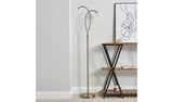 BHS Acacia 2 Light Floor Lamp - Brass
