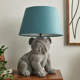 BHS Brent Bulldog table lamp teal and grey - British product