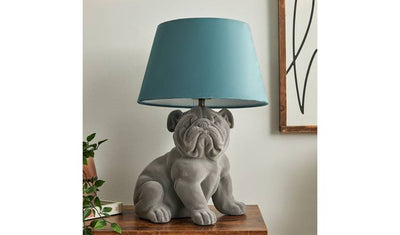 Argos BHS Brent Bulldog Teal & Grey Table Lamp- Buy online at McGrocer