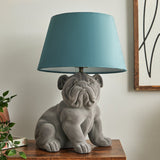 BHS Brent Bulldog table lamp teal and grey - British product