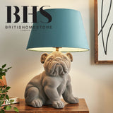 BHS Brent Bulldog table lamp teal and grey - British product