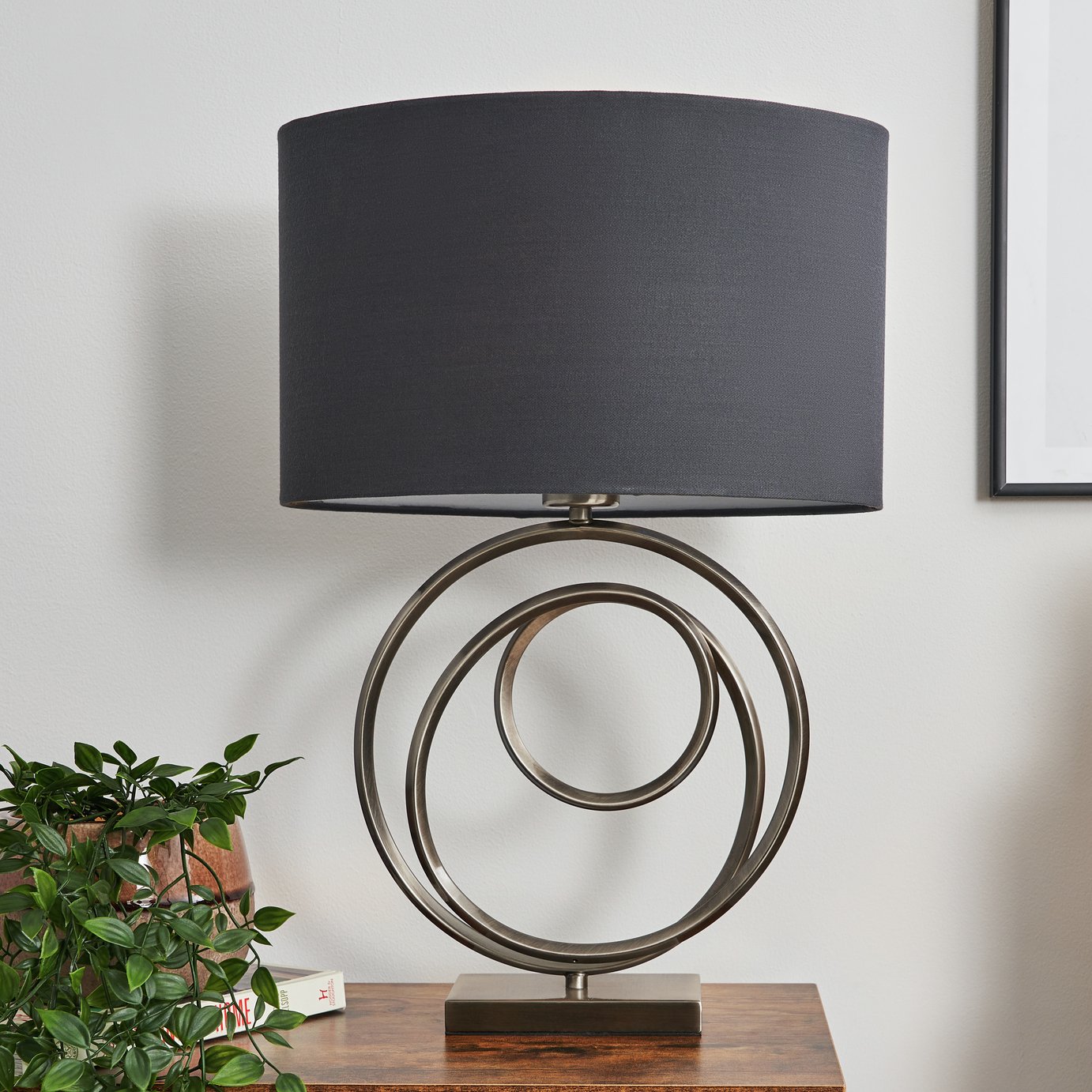 BHS Helix Silver Table Lamp - British product
