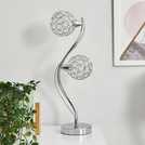 BHS Orchid 2 Light Table Lamp silver - British product