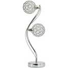 BHS Orchid 2 Light Table Lamp silver - British product