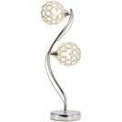 BHS Orchid 2 Light Table Lamp silver - British product