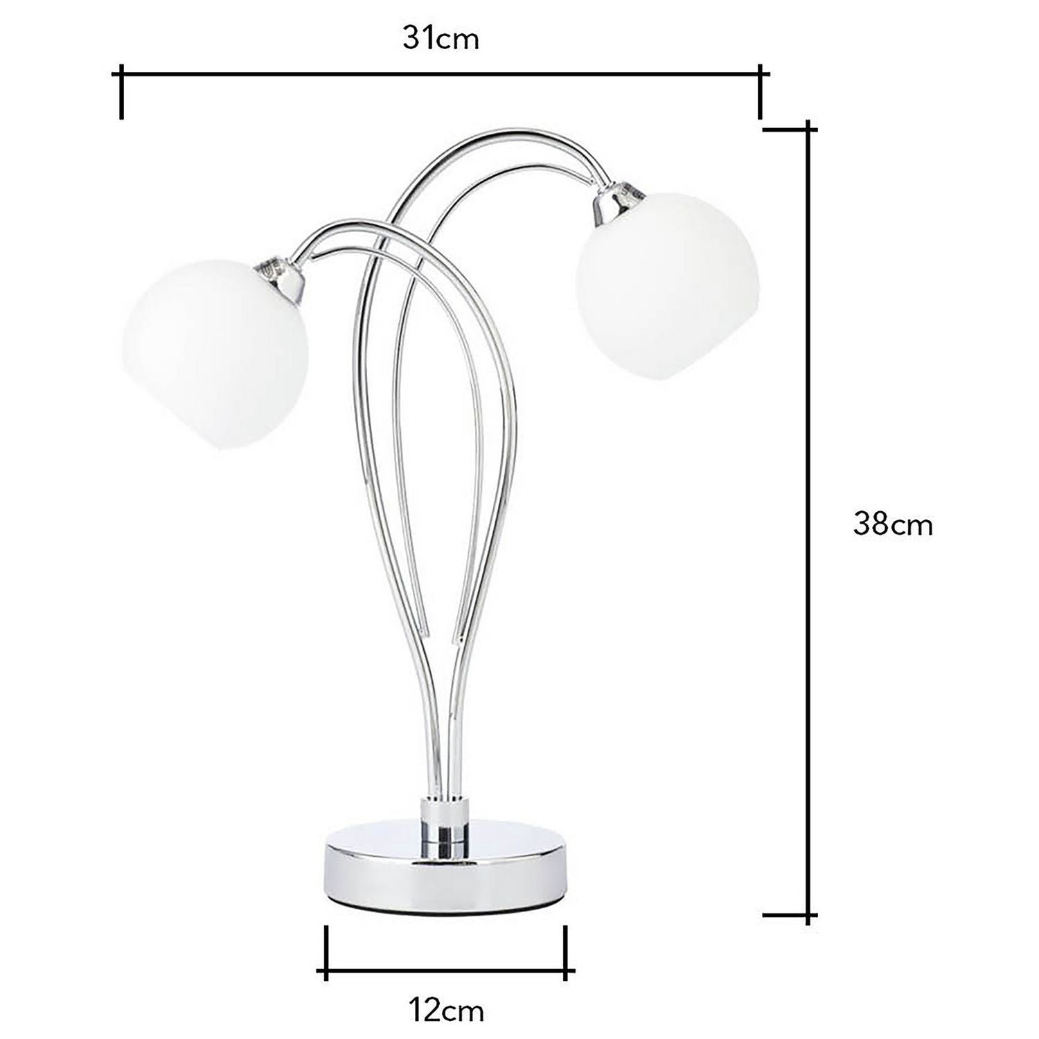 BHS Acacia silver table lamp - British product