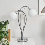 BHS Acacia silver table lamp - British product
