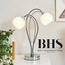 BHS Acacia silver table lamp - British product