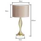 BHS Martha large spun metal table lamp in gold - British product