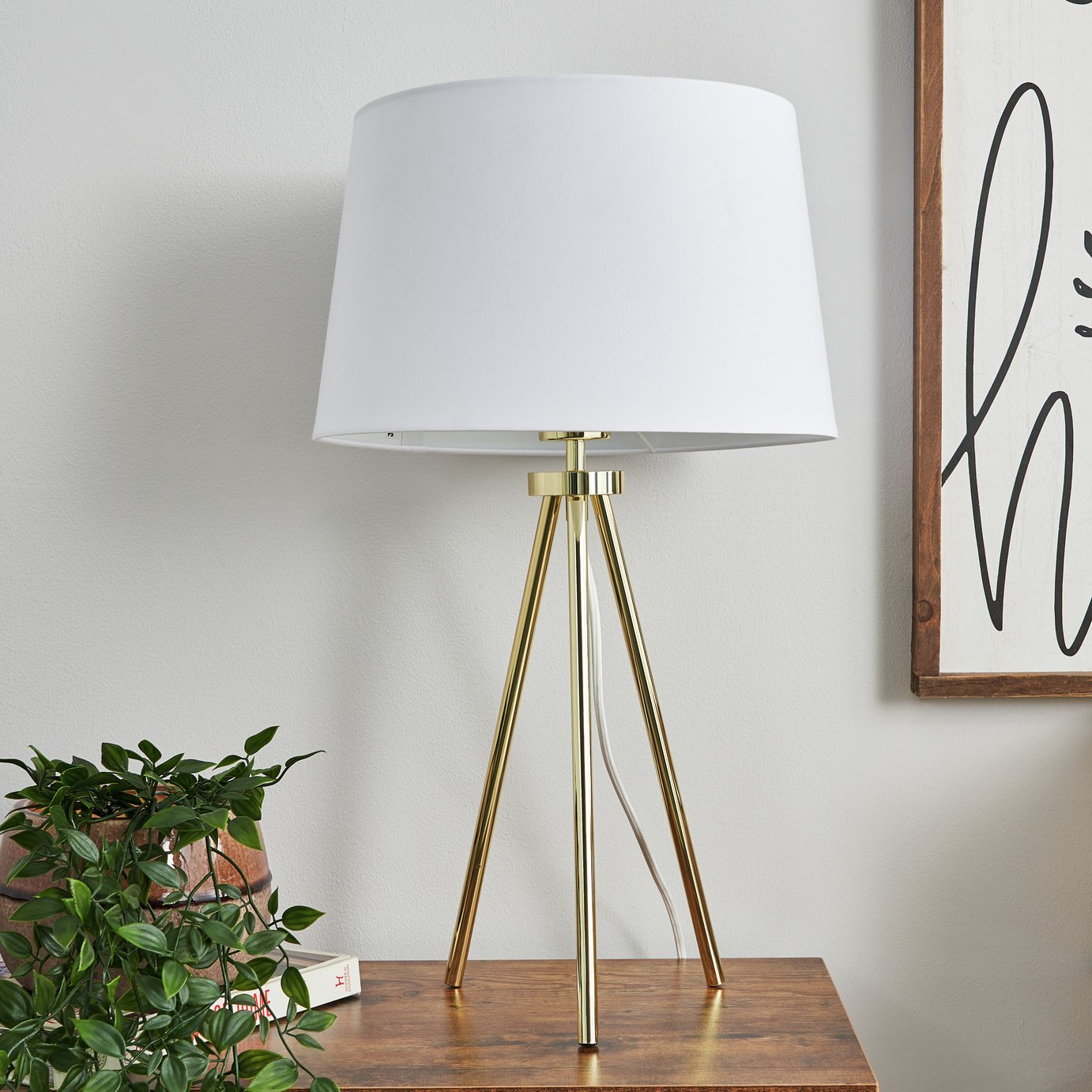 BHS Louisa Large Brass Table Lamp - British product
