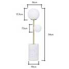 BHS gold table lamp H54cm x 16cm diameter - British product