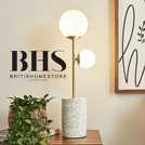 BHS gold table lamp H54cm x 16cm diameter - British product