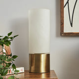 BHS antique brass table lamp with touch-sensitive switch - British product