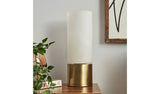 BHS antique brass table lamp with touch-sensitive switch - British product