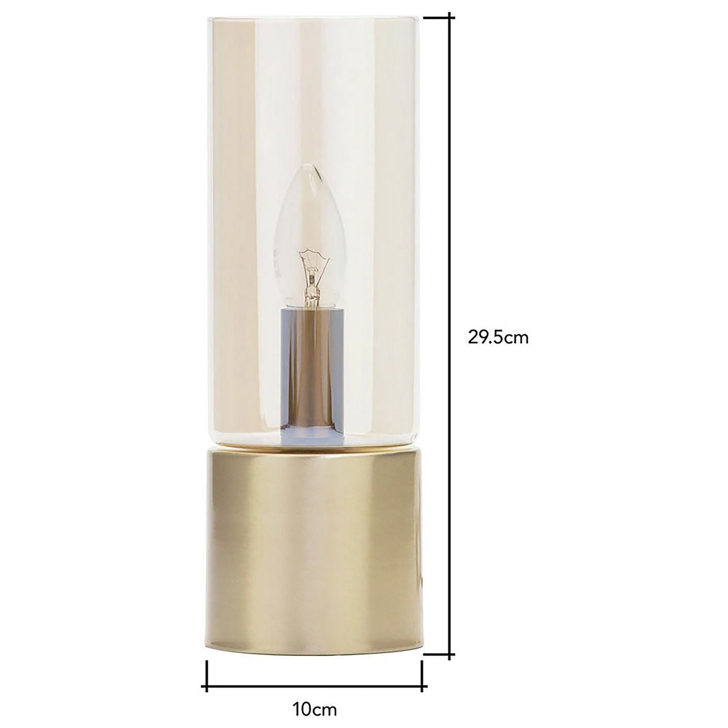 BHS Tyrrel table lamp brass finish 29.5cm height - British product