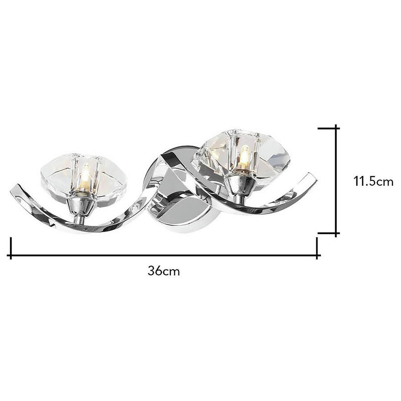 BHS Scorpio Silver glass wall light 36cm diameter - British product