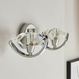 BHS Scorpio Silver glass wall light 36cm diameter - British product