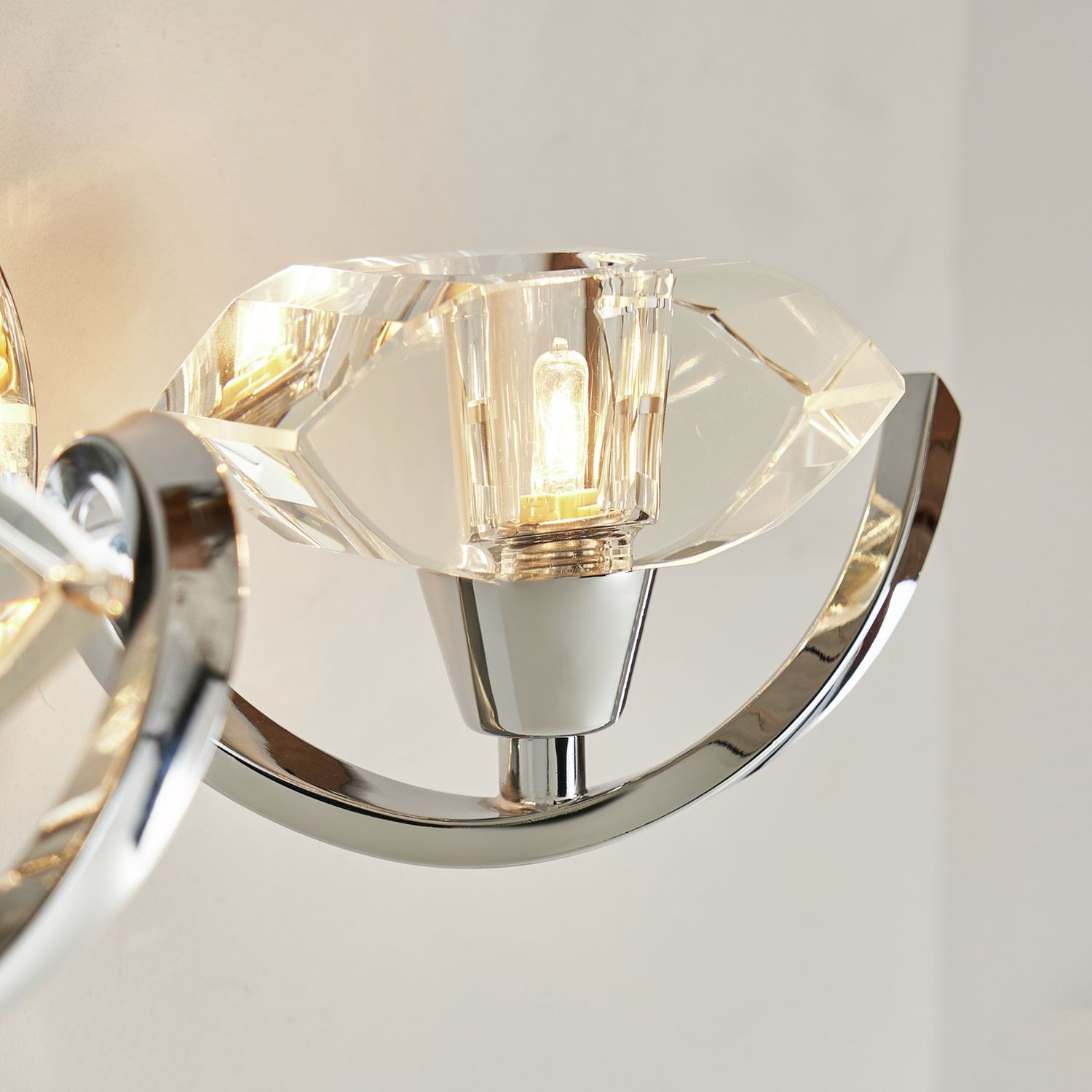 BHS Scorpio Silver glass wall light 36cm diameter - British product
