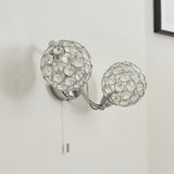 BHS Orchid Alice chrome glass wall light - British product
