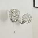 BHS Orchid Alice chrome glass wall light - British product
