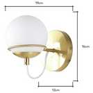 BHS Gustav gold glass round wall lamp - British product