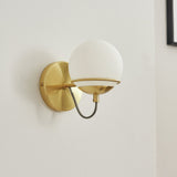 BHS Gustav gold glass round wall lamp - British product