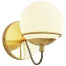 BHS Gustav gold glass round wall lamp - British product