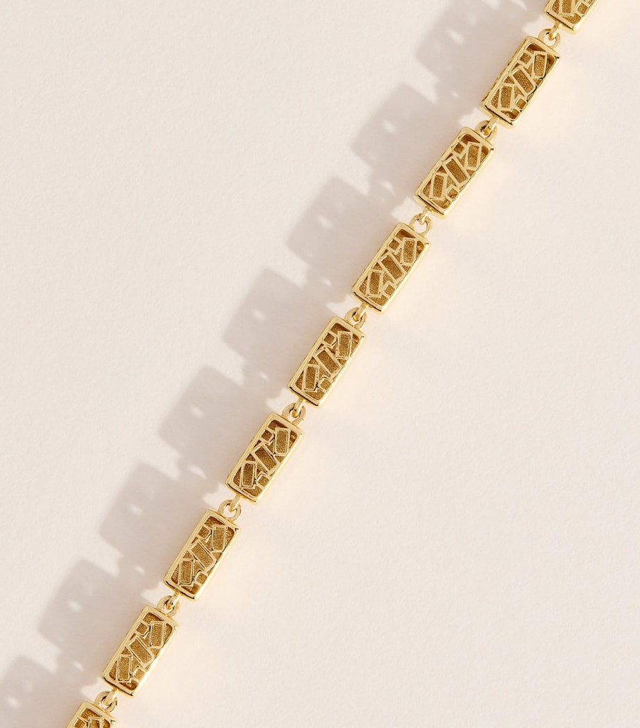 Suzanne Kalan yellow gold block-chain bracelet - British product