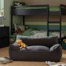 Kaikoo kids double chair bean bag charcoal, UK version