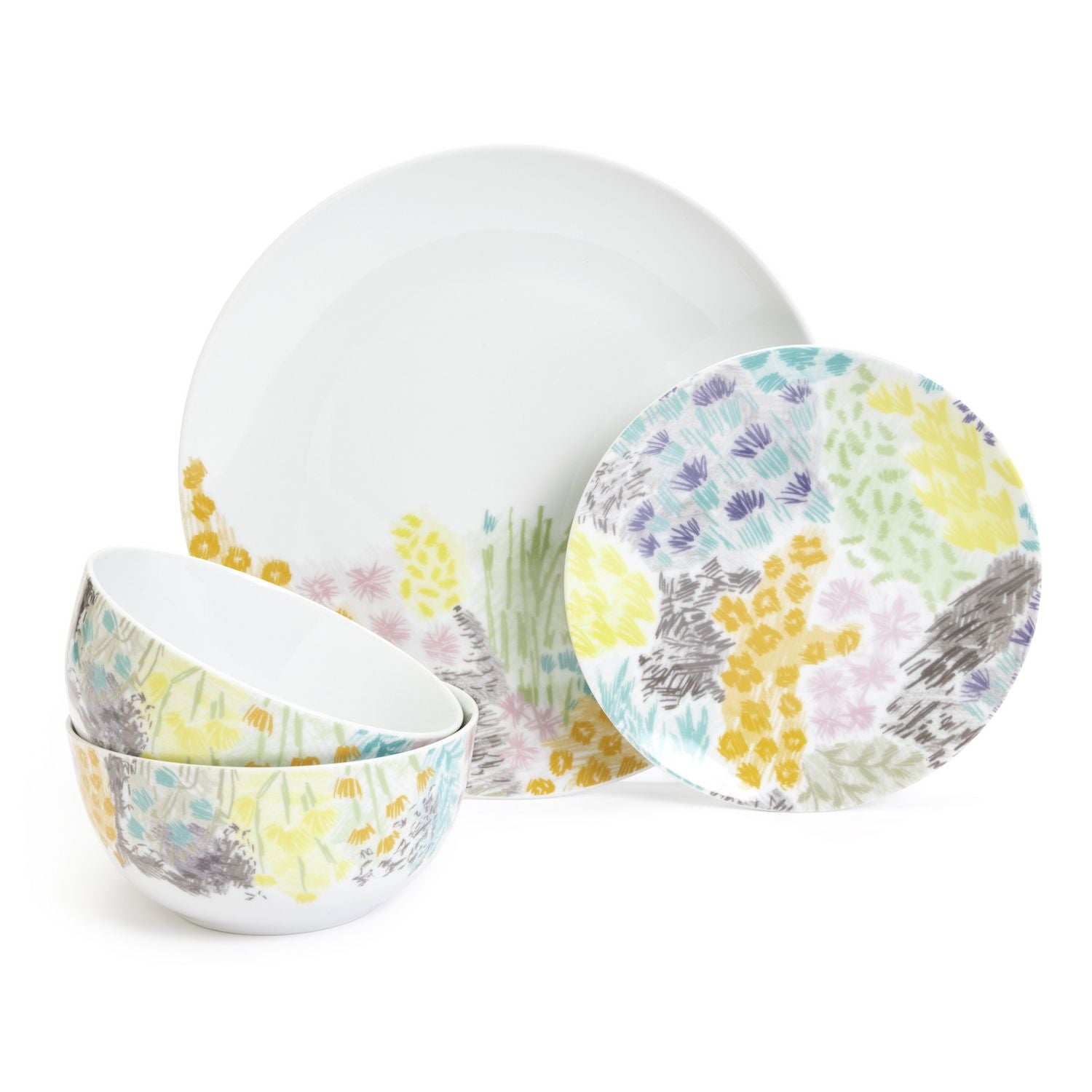 Habitat floral dinner set 12 piece - British product