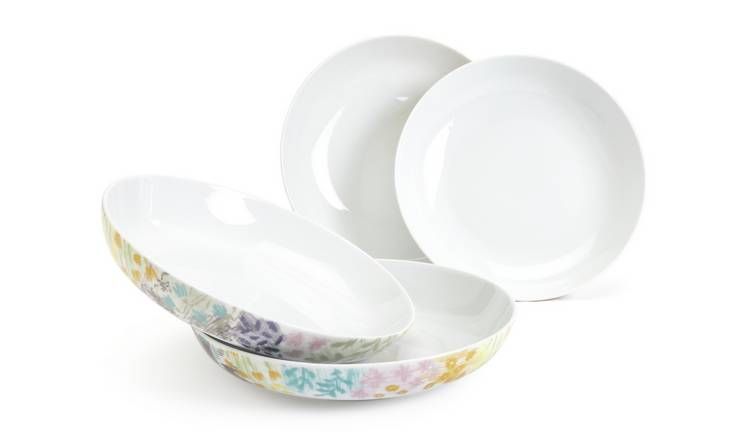 Habitat 4 Piece Porcelain Pasta Bowl - Multicoloured GOODS Argos