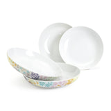 Habitat multicoloured pasta bowl set with meadow flower pattern (British brand)