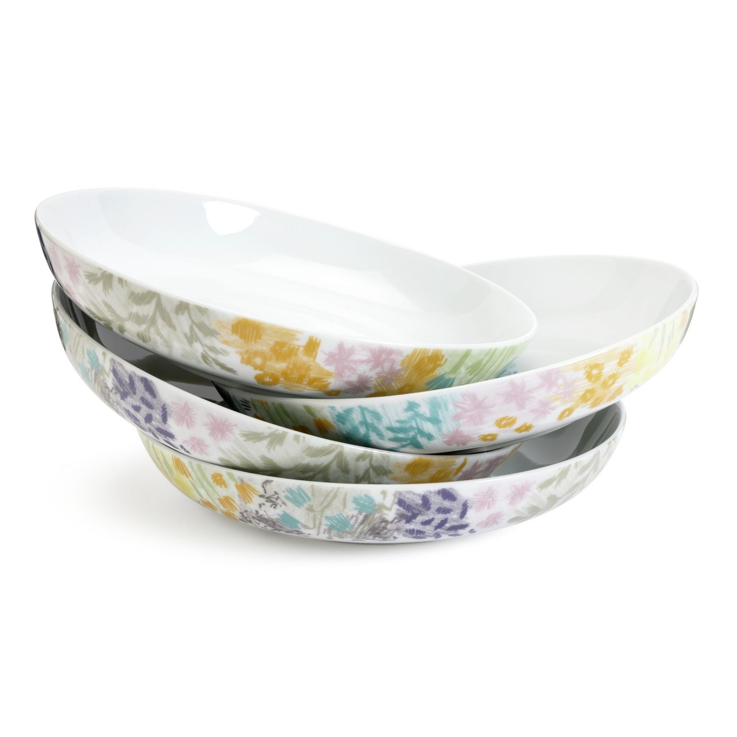 Habitat multicoloured pasta bowl set with meadow flower pattern (British brand)