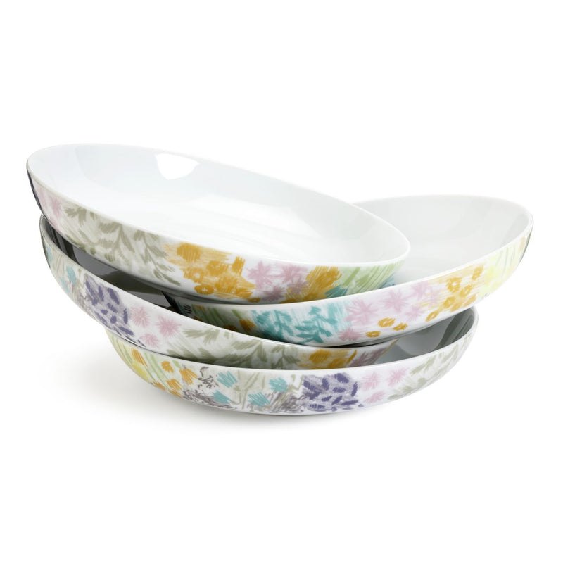 Habitat multicoloured pasta bowl set with meadow flower pattern (British brand)