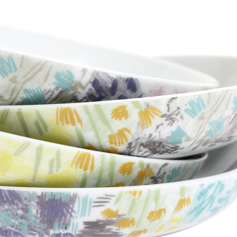 Habitat multicoloured pasta bowl set with meadow flower pattern (British brand)