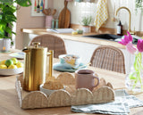 Habitat Scallop Woven Tray natural 40x30x7cm, UK version