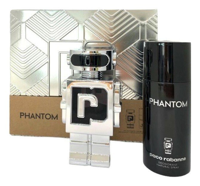 Paco Rabanne Phantom Eau de Toilette and Deodorant gift set 250ml, imported from the UK