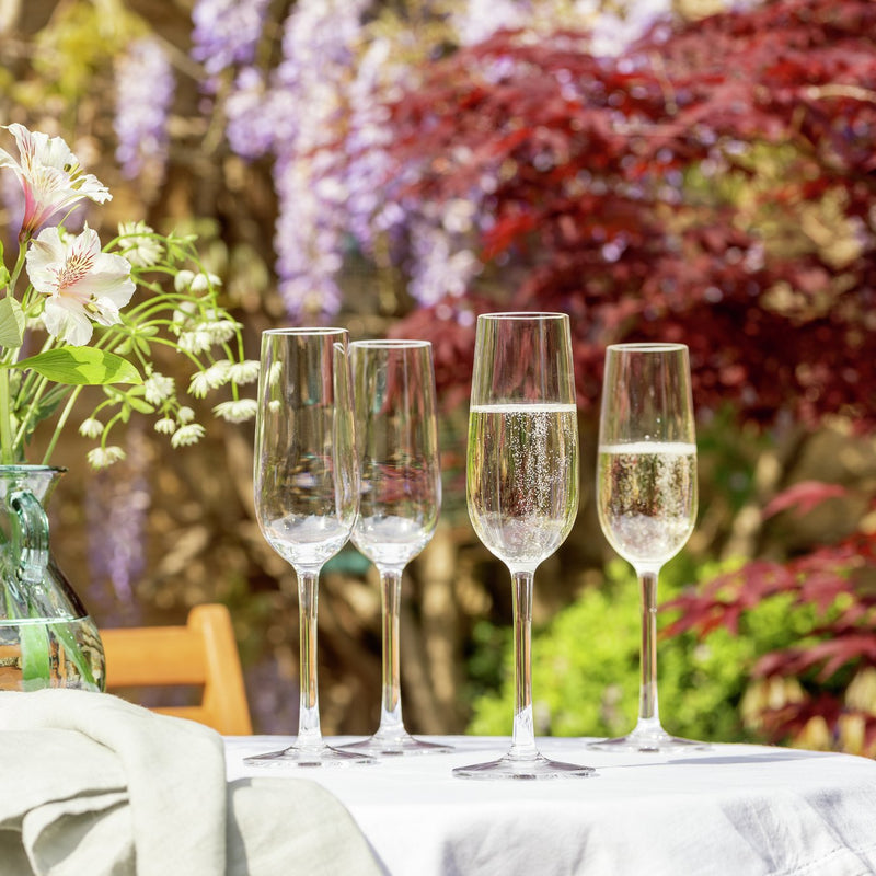 Plastic prosecco glasses pack of 4, imported from the UK