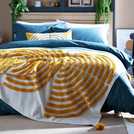 Habitat Geo Tufted Throw white and yellow 125x150cm, UK version