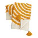 Habitat Geo Tufted Throw white and yellow 125x150cm, UK version