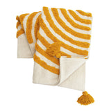 Habitat Geo Tufted Throw white and yellow 125x150cm, UK version