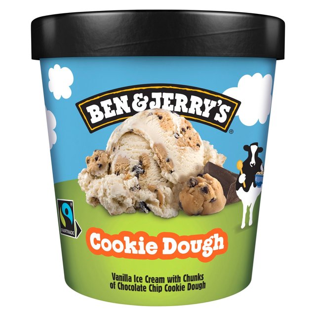 Ben & Jerry's Cookie Dough Vanilla Ice Cream Tub    465ml GOODS M&S   