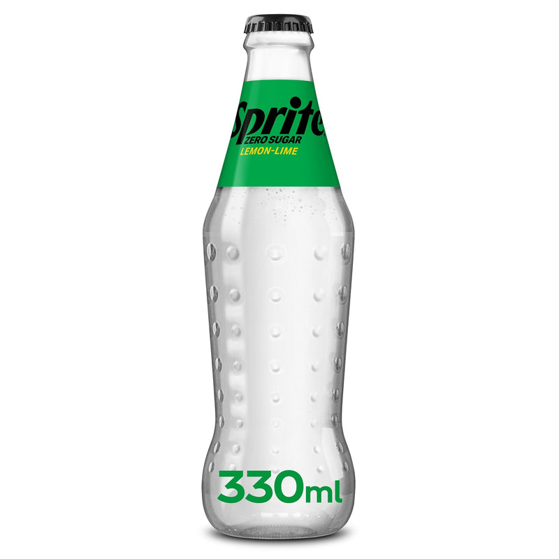 Sprite Zero lemon-lime soft drink 24 x 330ml glass bottles (British brand)