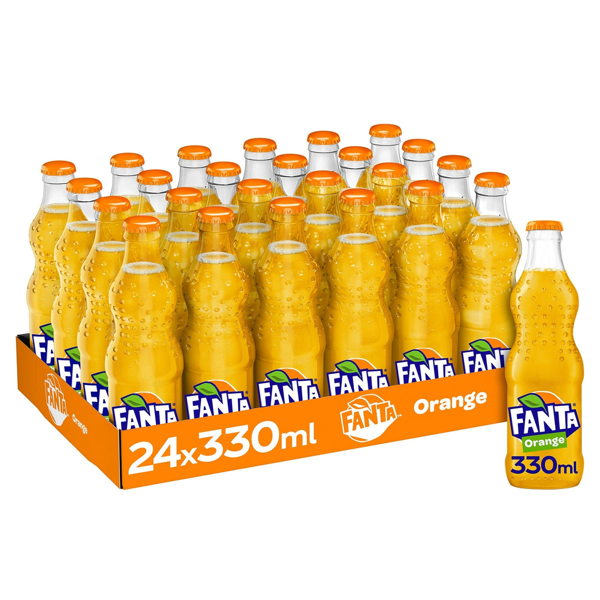 Fanta Orange 24x330ml glass bottles - British product