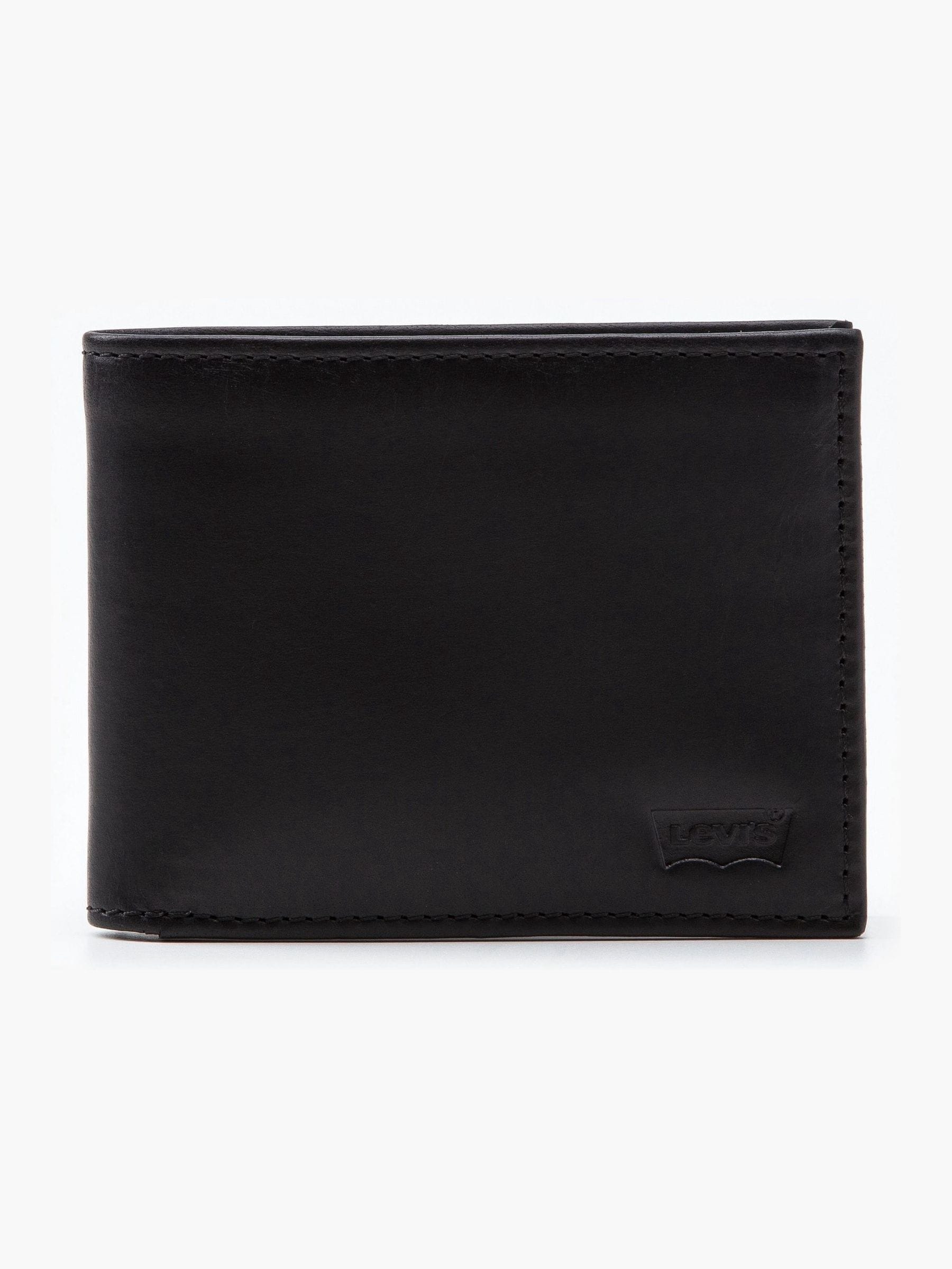 Levi's black leather bifold wallet, UK version