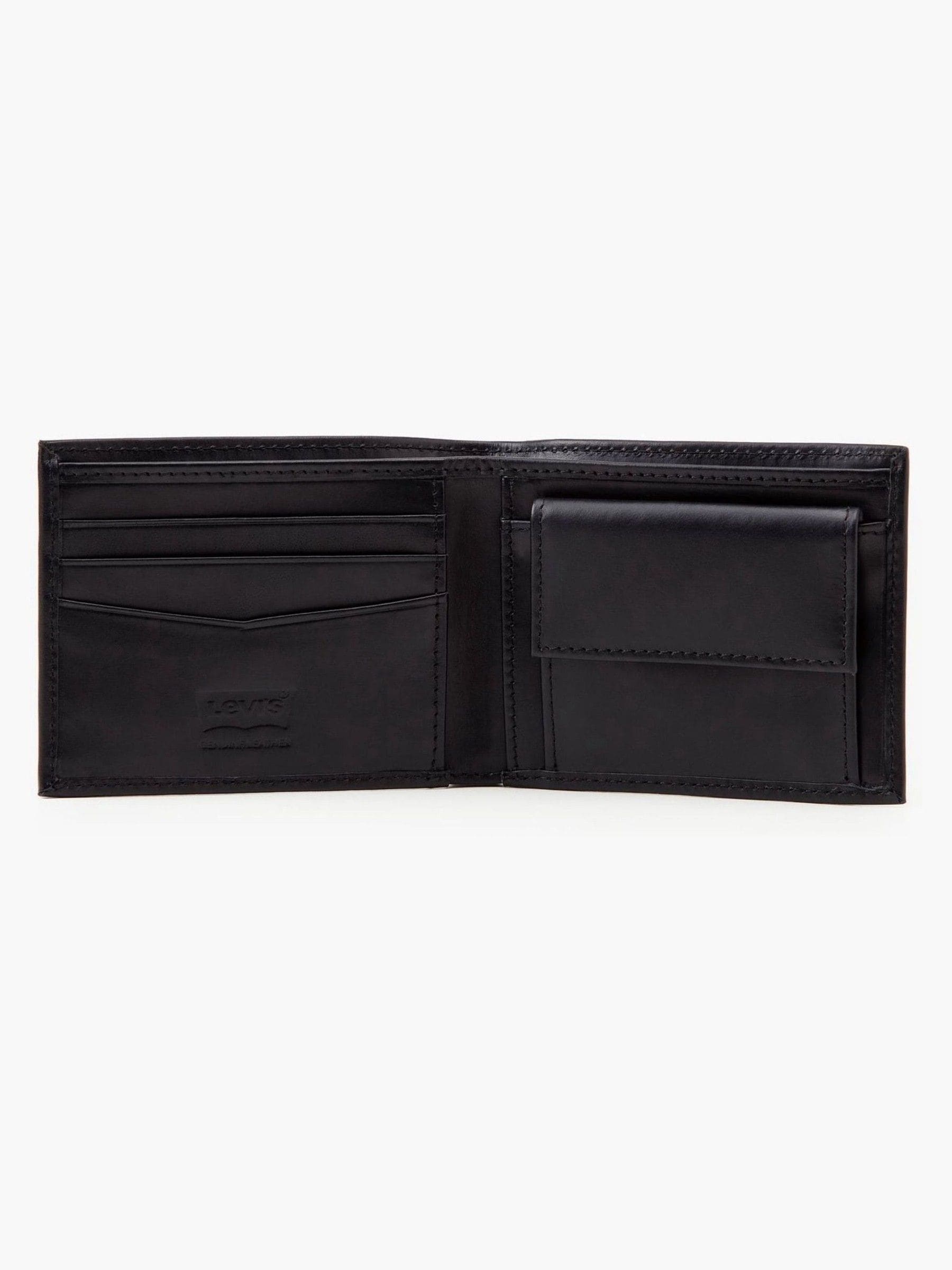 Levi's black leather bifold wallet, UK version