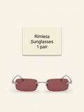 Gucci GG1808S rectangle metal sunglasses 52mm, imported from the UK